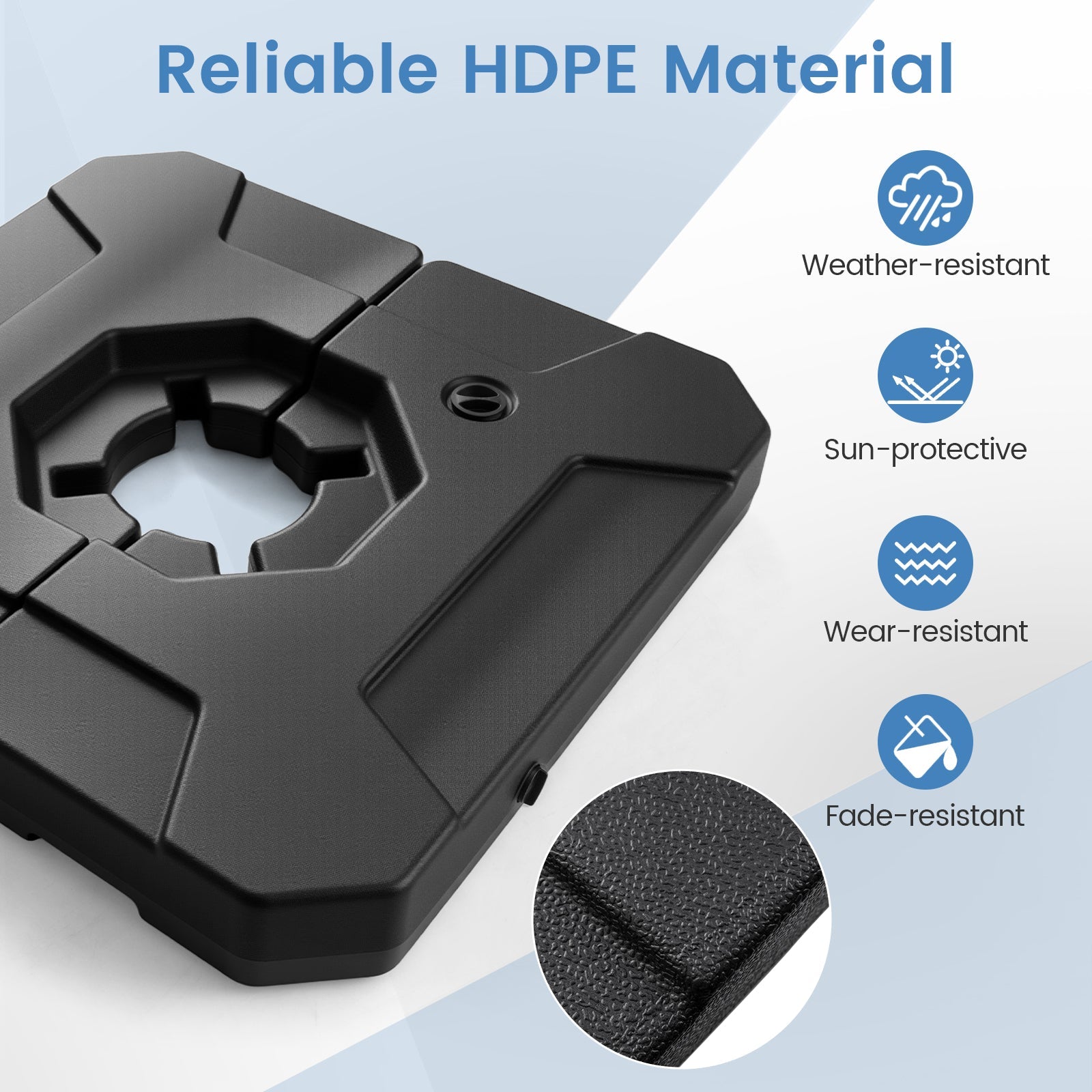 274 LBS Cantilever Patio Umbrella Base with Handles