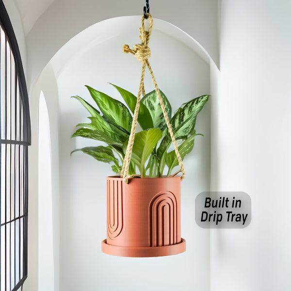 3D Printed Indoor Hanging Planter 4-5 Inch Unique Gift