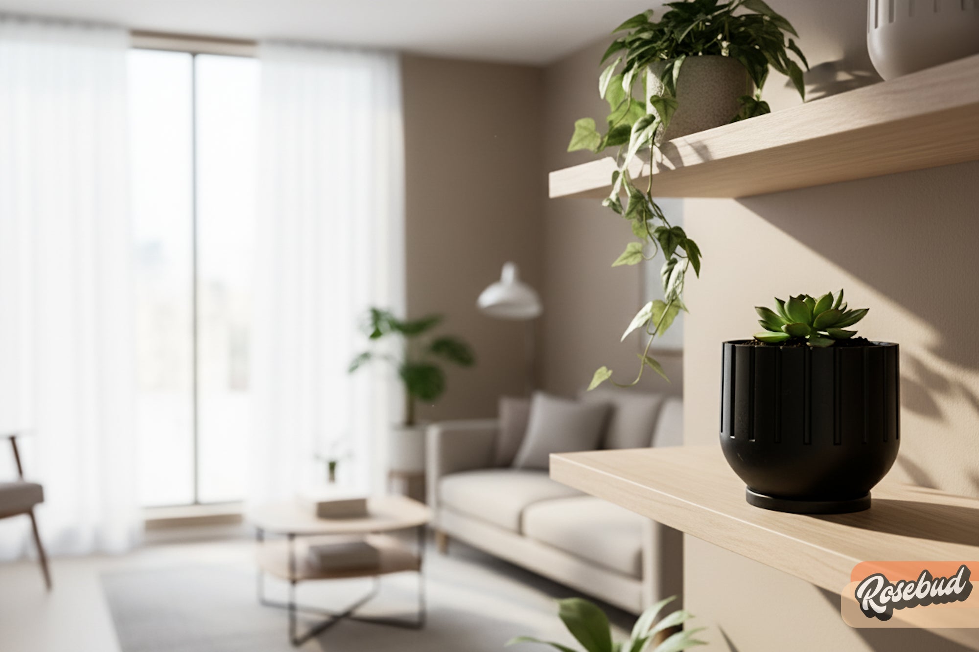 Modern 3D Printed Fluted Planter with Drainage Minimalist Decor
