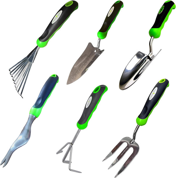 Stainless Steel 6 Piece Gardening Tool Set with Essential Tools