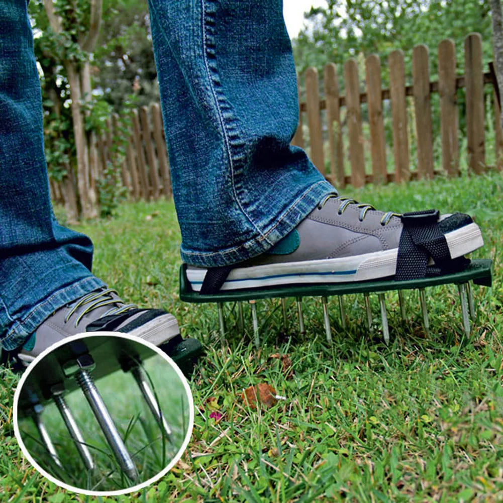 Garden Lawn Aerator Shoes Multi-functional Practical  Garden Yard Grass Cultivator Scarification Nail Tool