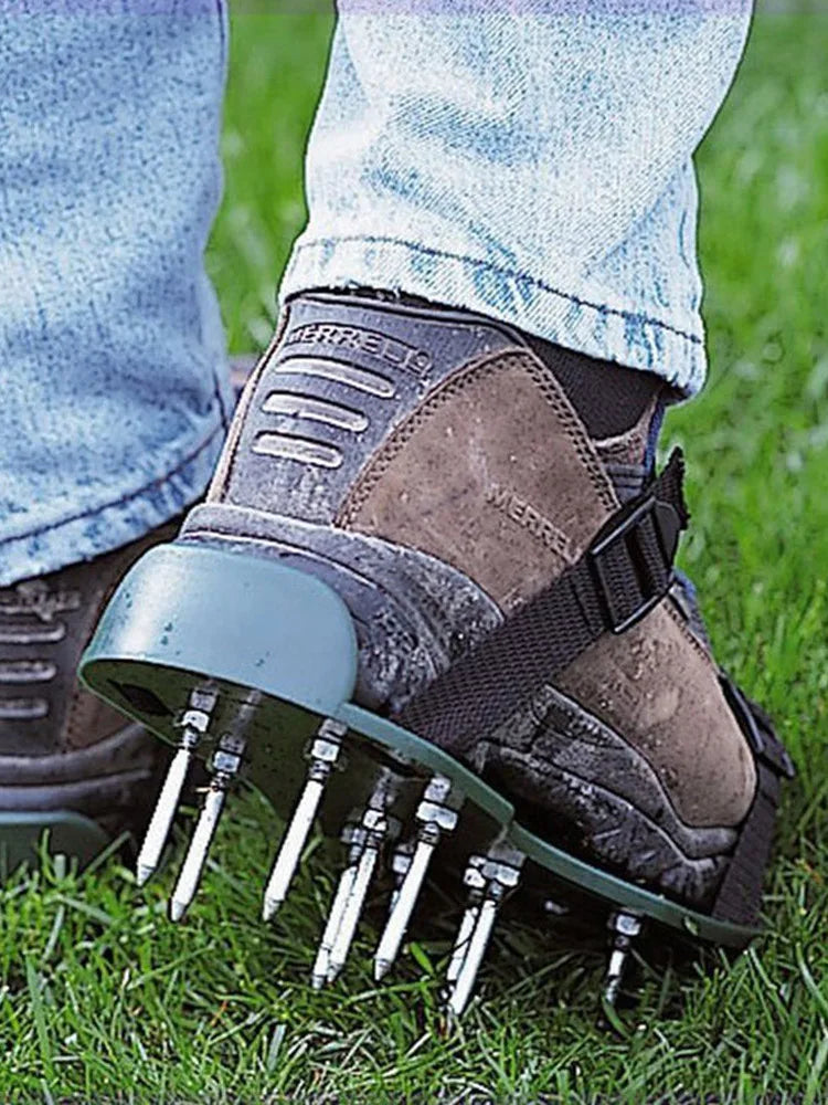 Garden Lawn Aerator Shoes Multi-functional Practical  Garden Yard Grass Cultivator Scarification Nail Tool