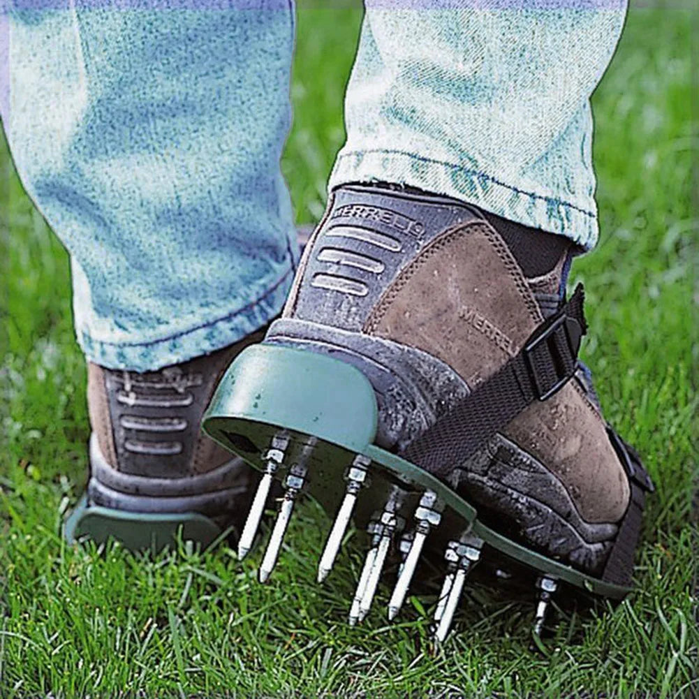 Garden Lawn Aerator Shoes Multi-functional Practical  Garden Yard Grass Cultivator Scarification Nail Tool