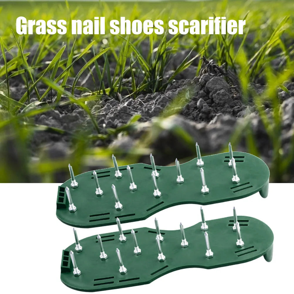 Garden Lawn Aerator Shoes Multi-functional Practical  Garden Yard Grass Cultivator Scarification Nail Tool