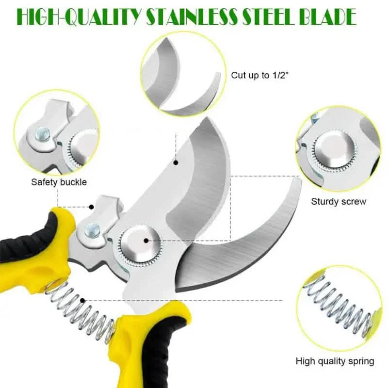 Heavy Duty Pruning Shears Stainless Steel Rust Proof Gardening Tool