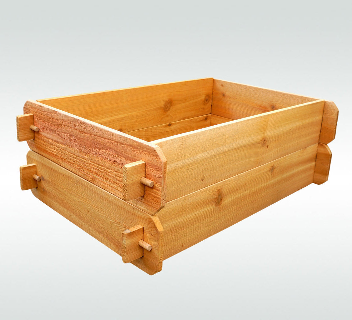 Cedar Raised Garden Bed Kit Double Deep Planter