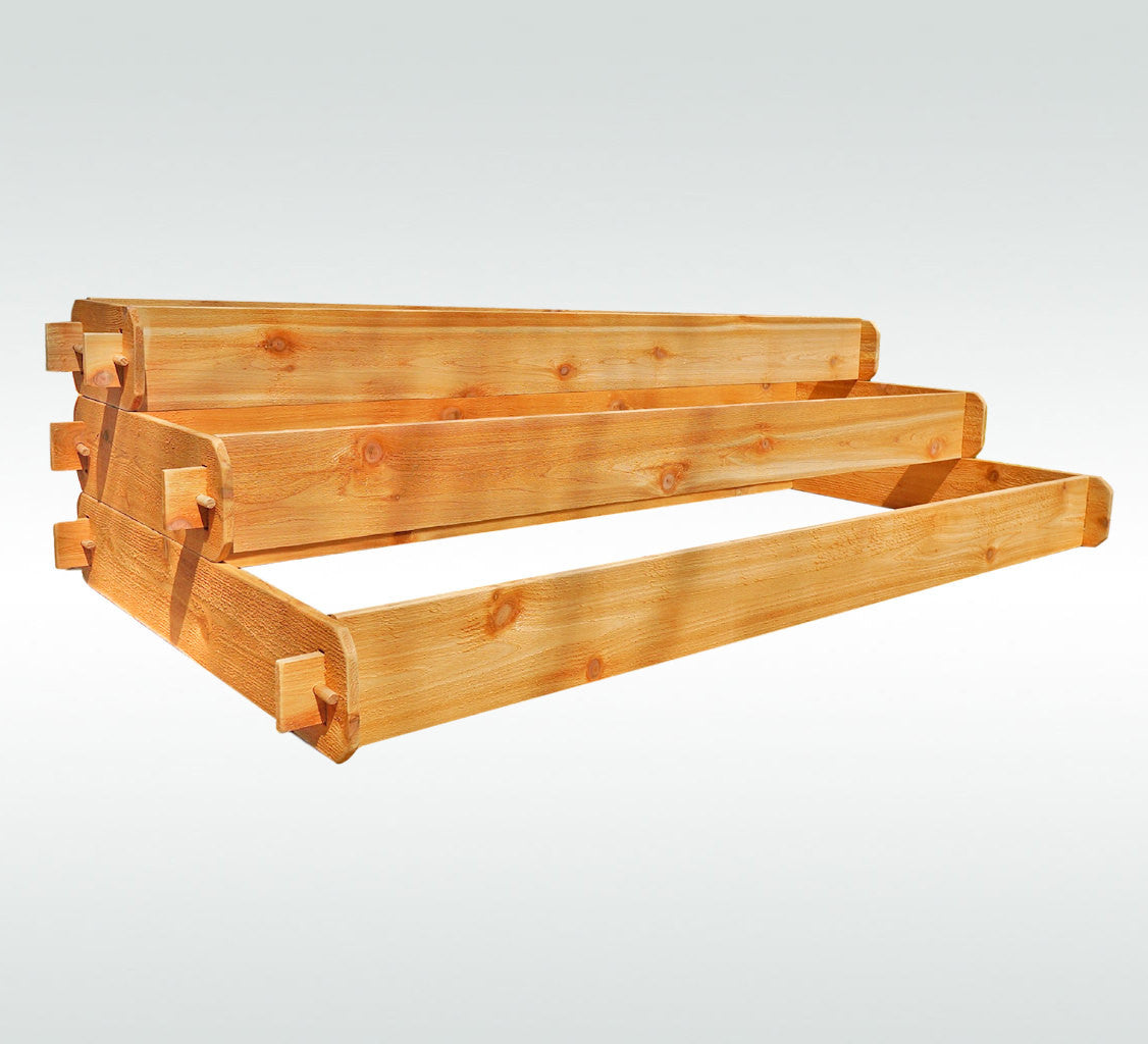 Timberlane Cedar Raised Garden Bed Kit Large 3 Tiered