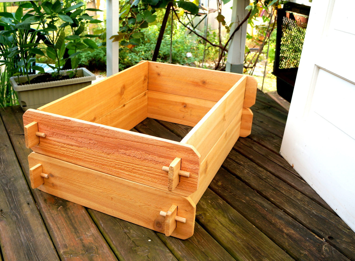 Cedar Raised Garden Bed Kit Double Deep Planter