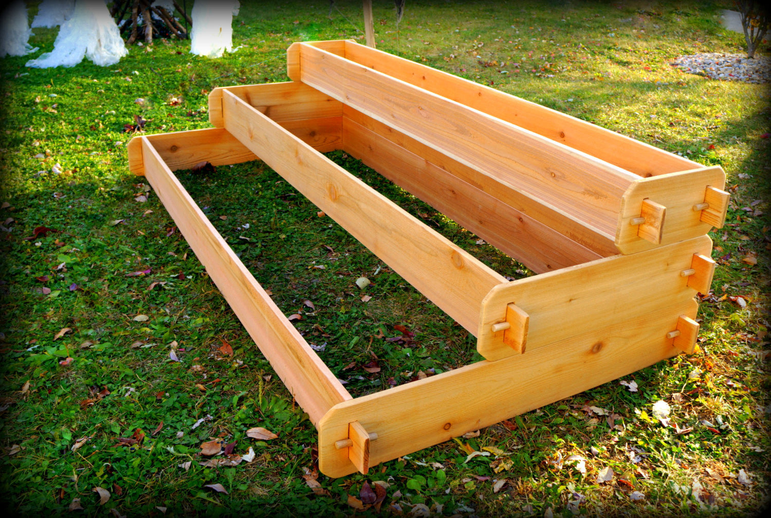 Timberlane Cedar Raised Garden Bed Kit Large 3 Tiered