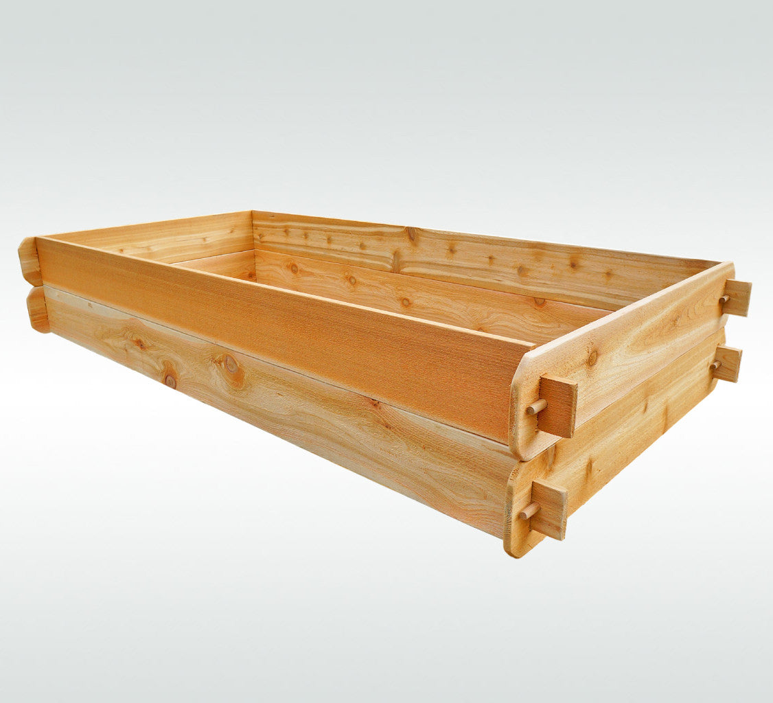 Cedar Raised Garden Bed Kit Double Deep Two 3x6