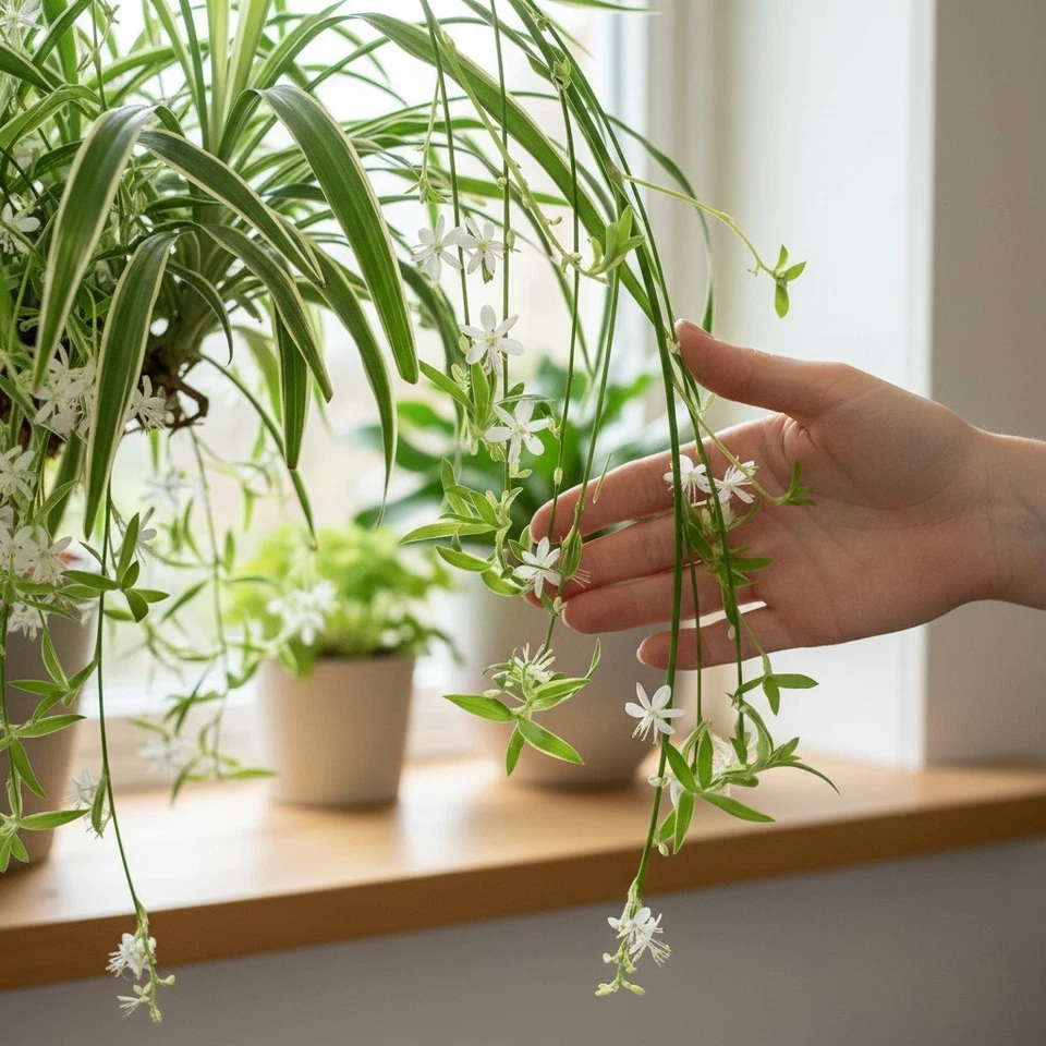 Spider Plant Rooted Cuttings Chlorophytum Comosum Indoor Live Plants